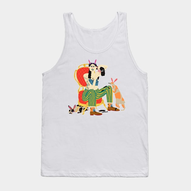 Cutting Your Own Hair Tank Top by ezrawsmith